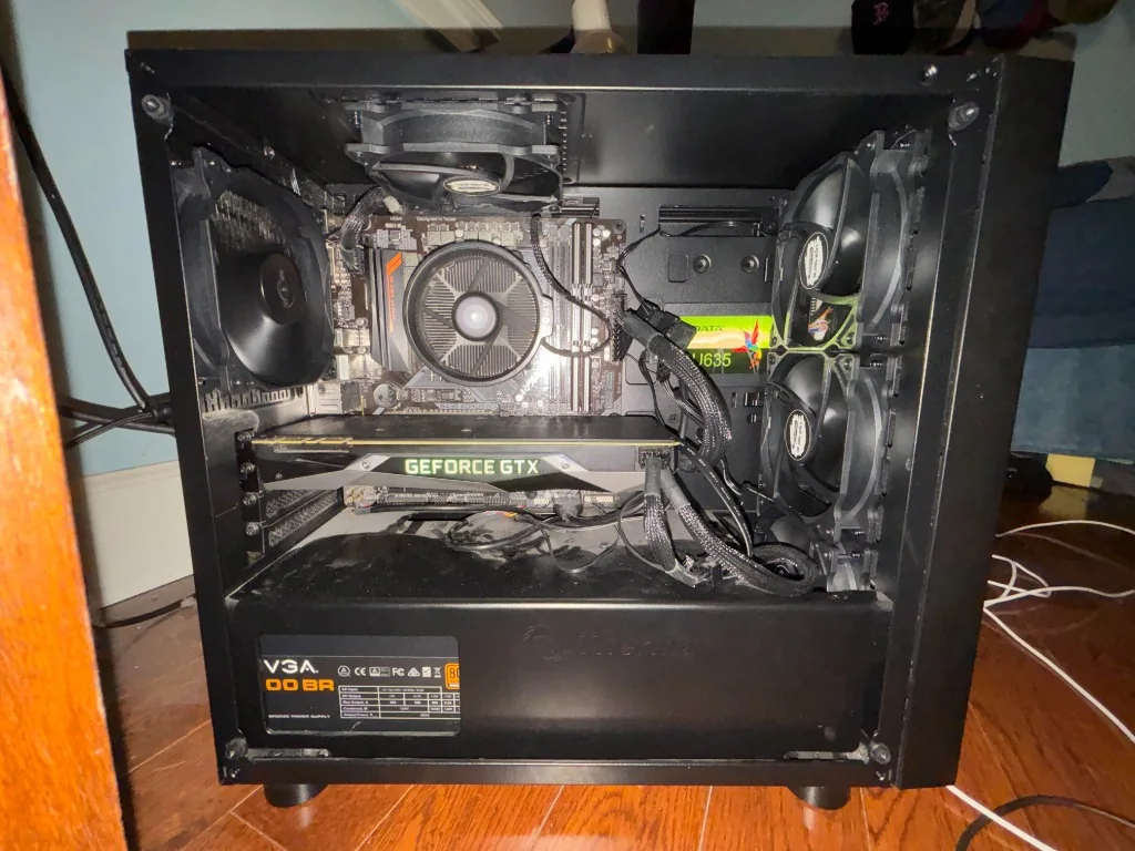 Dust-Clogged PC Chassis Before Cleaning