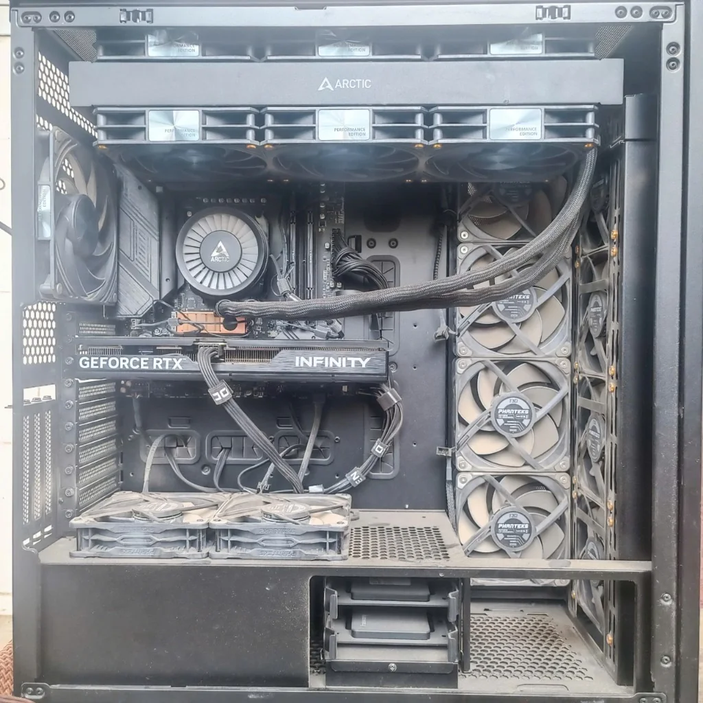 Chassis and Radiator Before Deep Clean and De-Dust