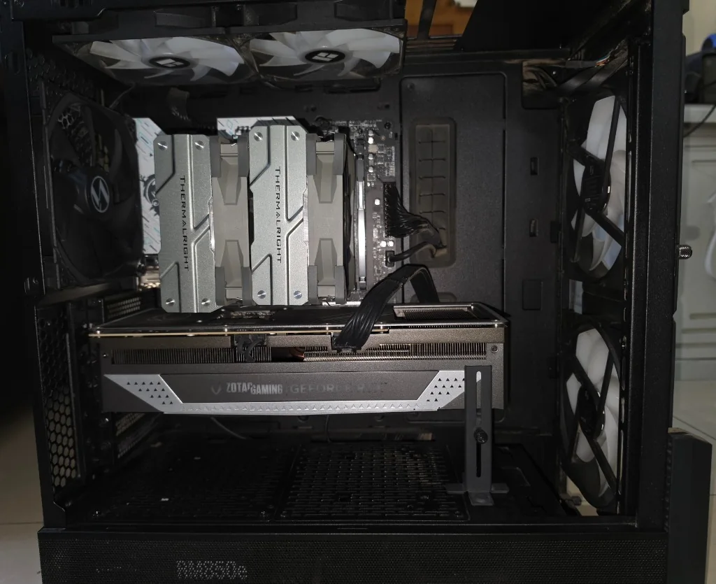 Thermal Heatsink and GPU Fans After Blowout Cleaning