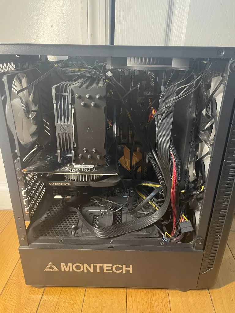 Obstructed Airflow Chamber and Loose Wires Before Optimization